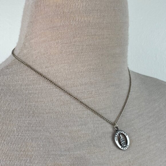 Harrisburg Penna Pewter Pendant Necklace 17" - Picture 5 of 5